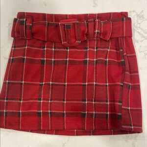 Plaid Red Skirt